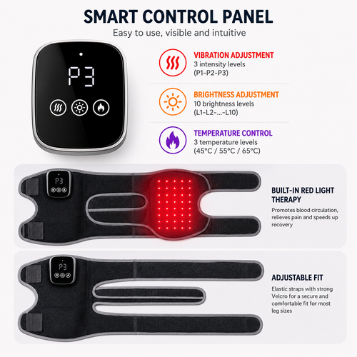 Knee Red Light Therapy 660nm + 850nm — Deep Targeted Warmth | Wireless