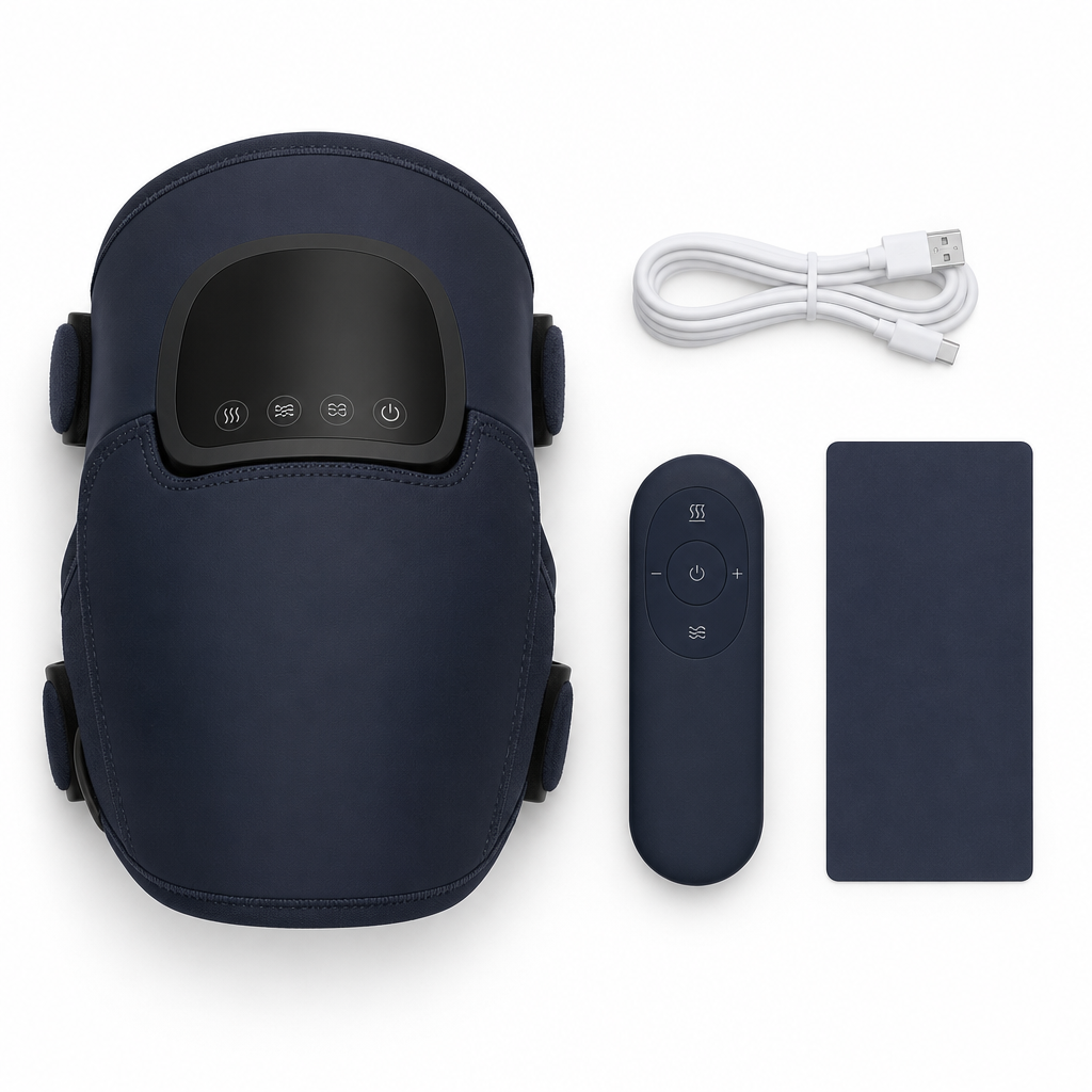 Masajeador de Rodilla Térmico — Contenido del pack y accesorios